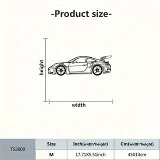 Black iron sports car wall art decoration for home office garden hotel or restaurant walls
