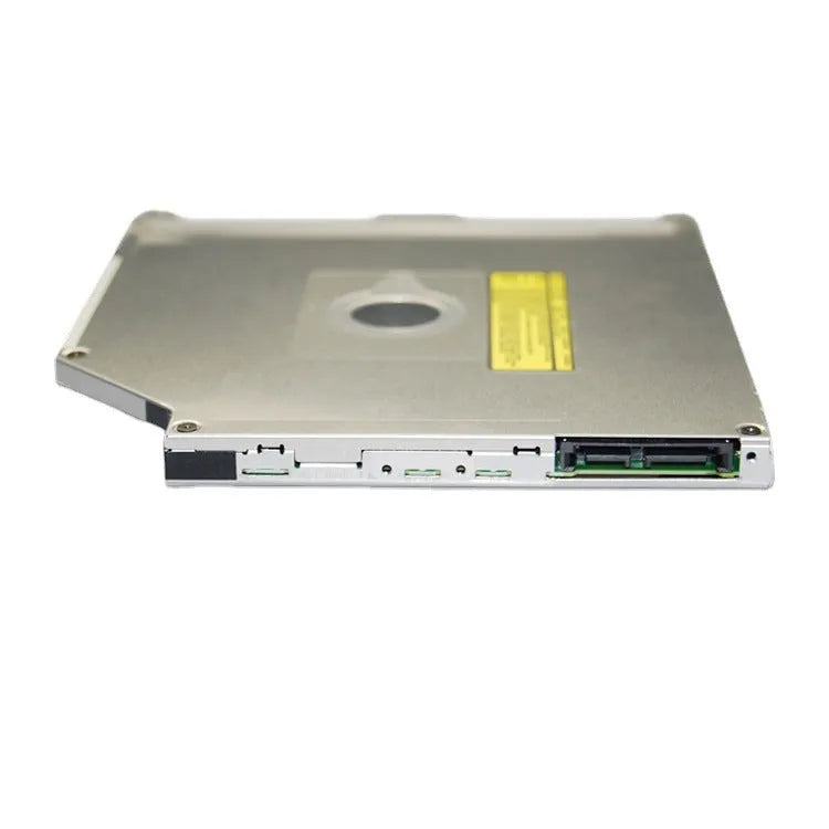MacBook Pro 13 inch SATA optical drive replacement part showing silver finish and connector