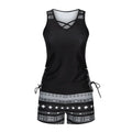 Women's separate swimwear set with tied top and high-waist briefs in multiple colour options