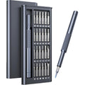 25-in-one magnetic precision screwdriver set with chrome vanadium steel bits and black ABS handle.