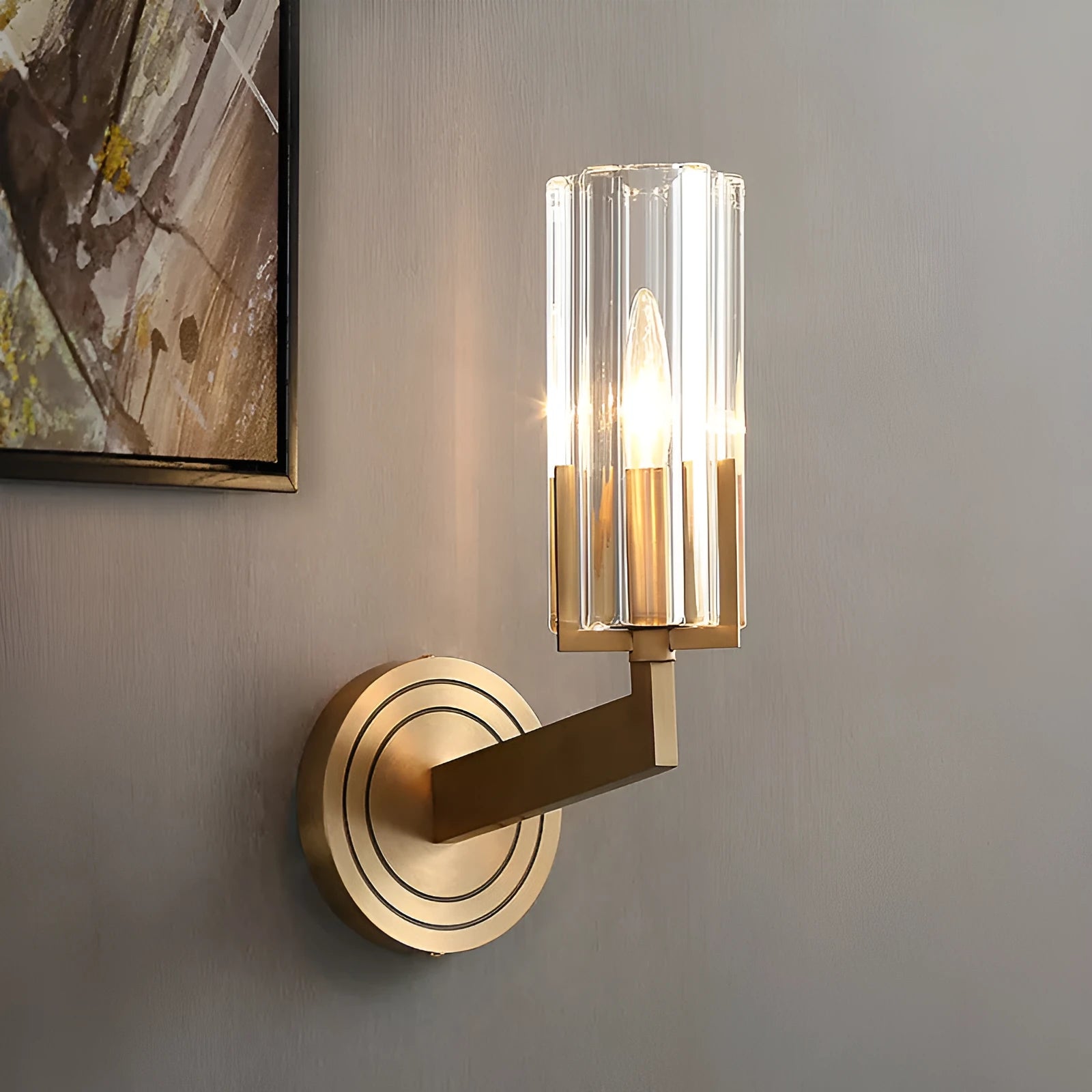 Copper wall lamp with Nordic design in single head configuration