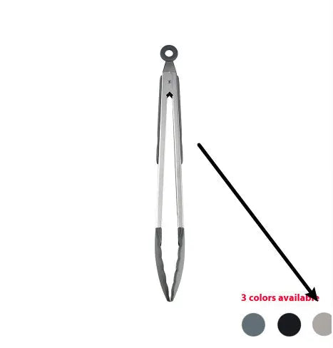 Silicone kitchen utensil set with twelve tools in a rotating white storage caddy on a counter.