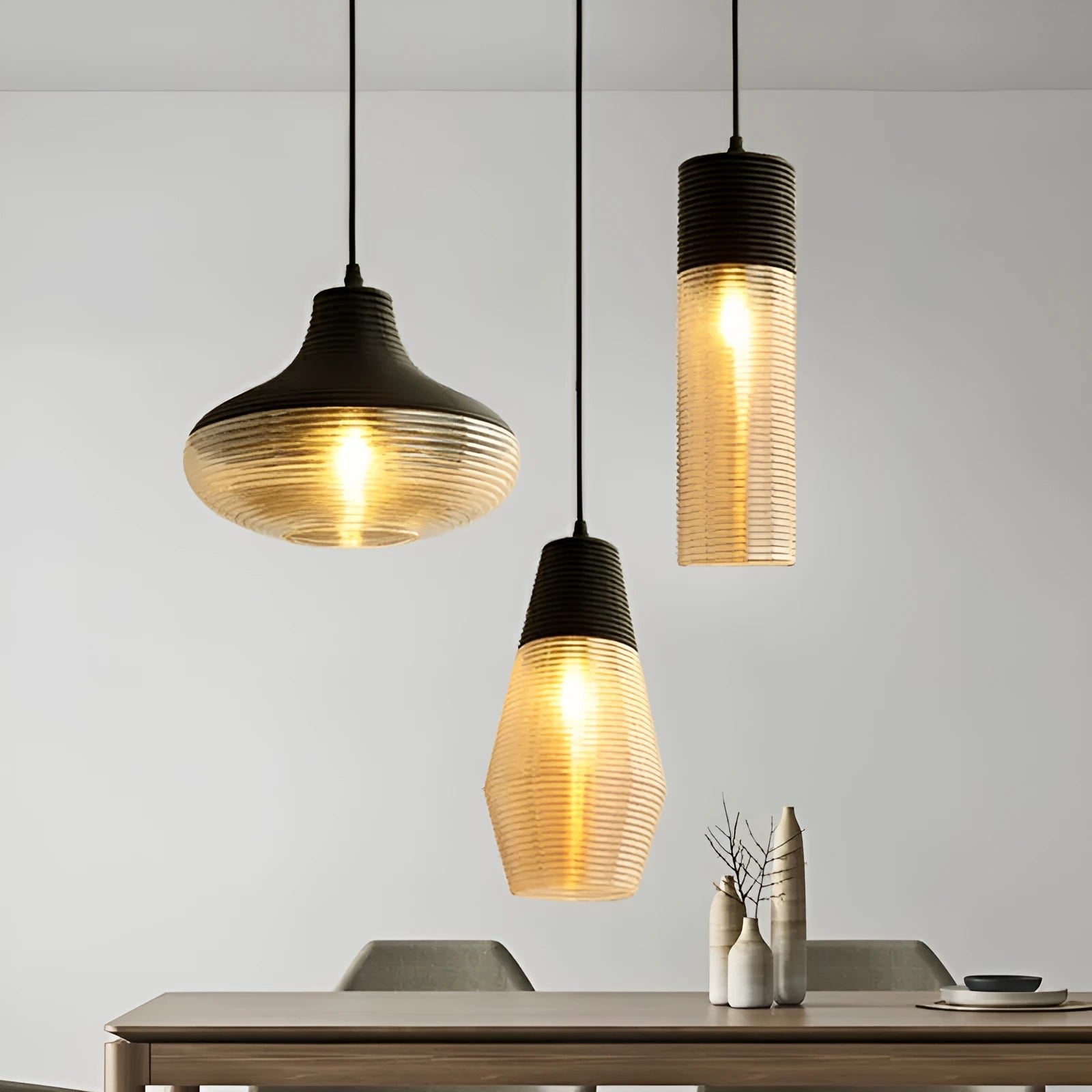 Glass creative chandelier in modern simple style with multiple light colour options for staircase cafe bar restaurant