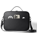 Vision Pro MR glasses storage box in superfiber material showing black and brown colour options