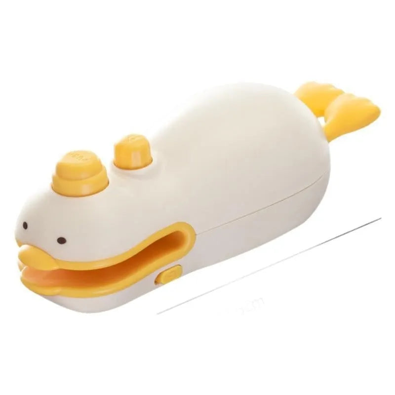 Small yellow duck animal jacquard design rechargeable handheld sealing machine with charging cable