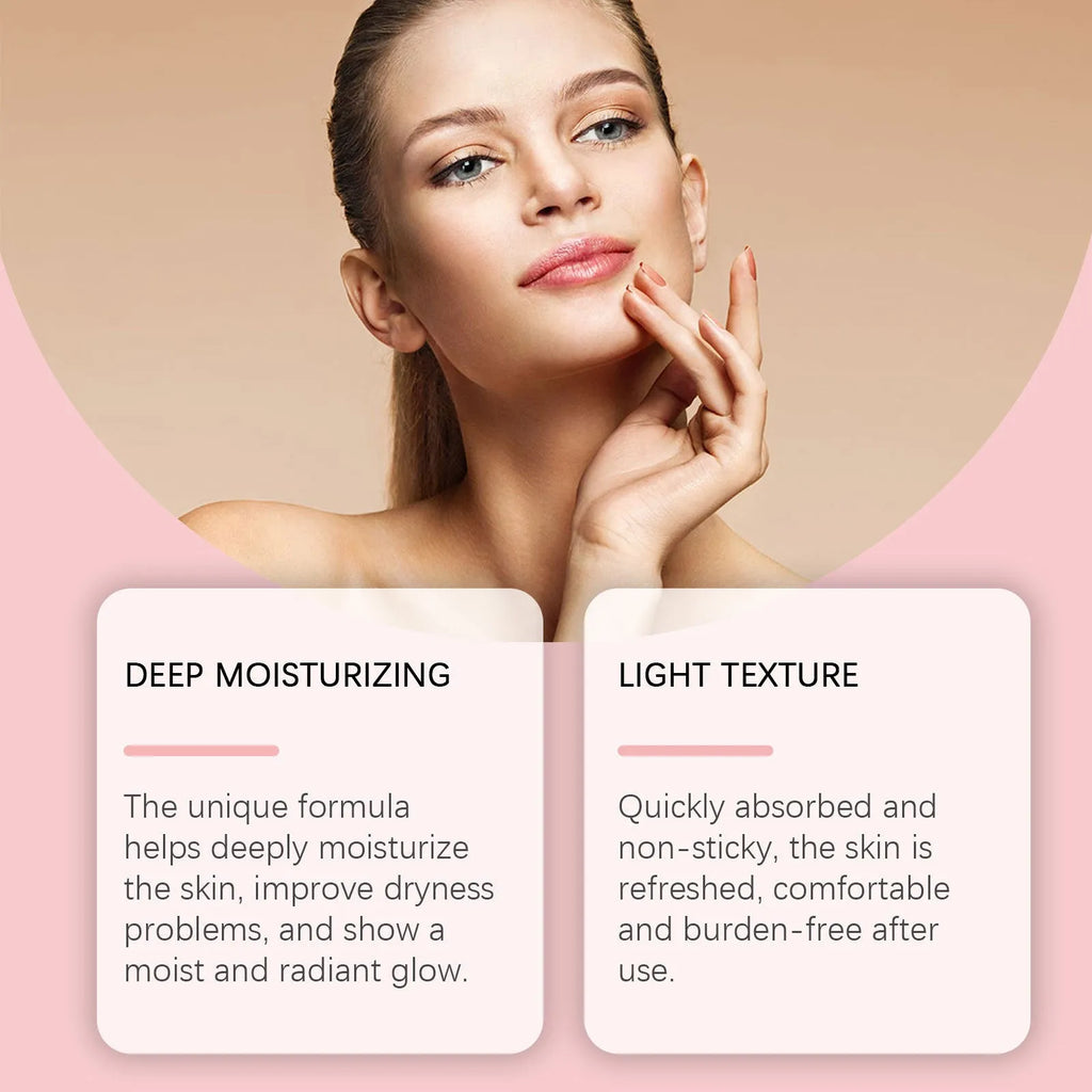 Hyaluronic acid skin moisturising lotion bottle with cherry blossom extract, 120ml capacity