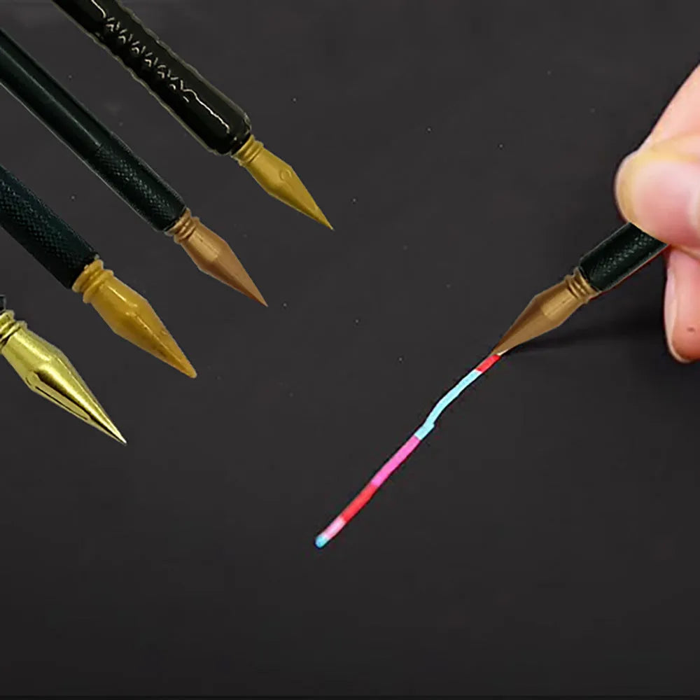 White PS plastic scratch art pen tool for children's paper craft projects