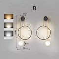 Nordic wall bedside lamp black gold LED symmetrical two-pack with dimming controls