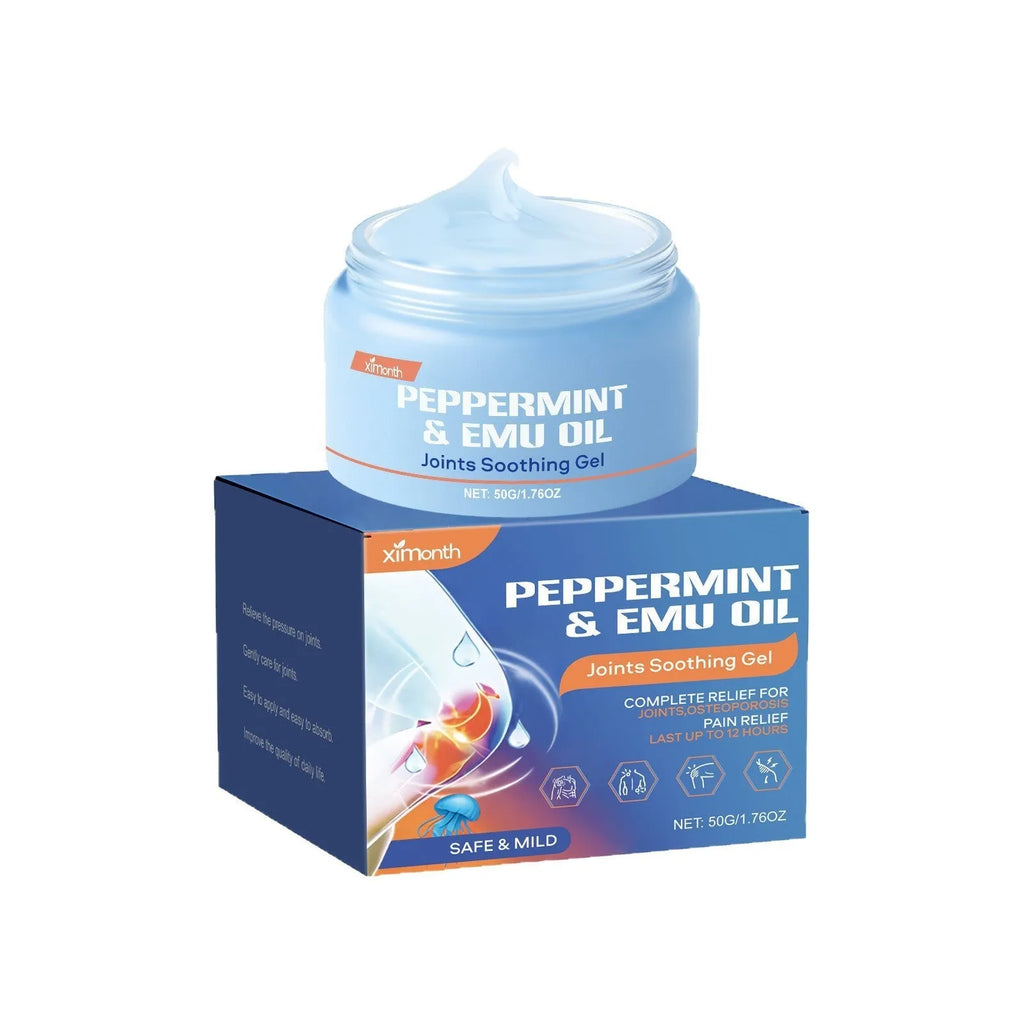 50g tube of joint soothing gel with menthol and emu oil active ingredients.