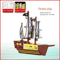 Wooden assembled model ship 17 x 21cm in Pirate Ship design for teenager room display