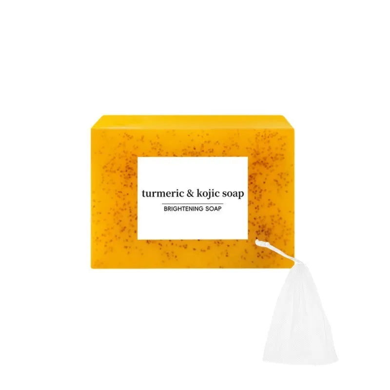 Turmeric Cleansing Mousse facial pad 30-piece set with ginger soap bar and soap net