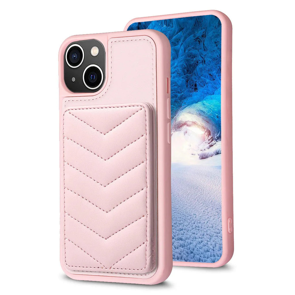 Flip PU leather crossbody phone case for Apple iPhone 11 to 15, displayed in black, showing flip cover open and shoulder strap