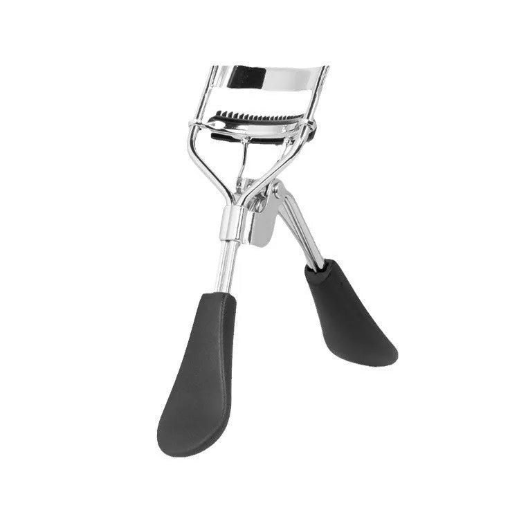 A4 manual eyelash curler with silicone comb in carbon steel and ABS construction