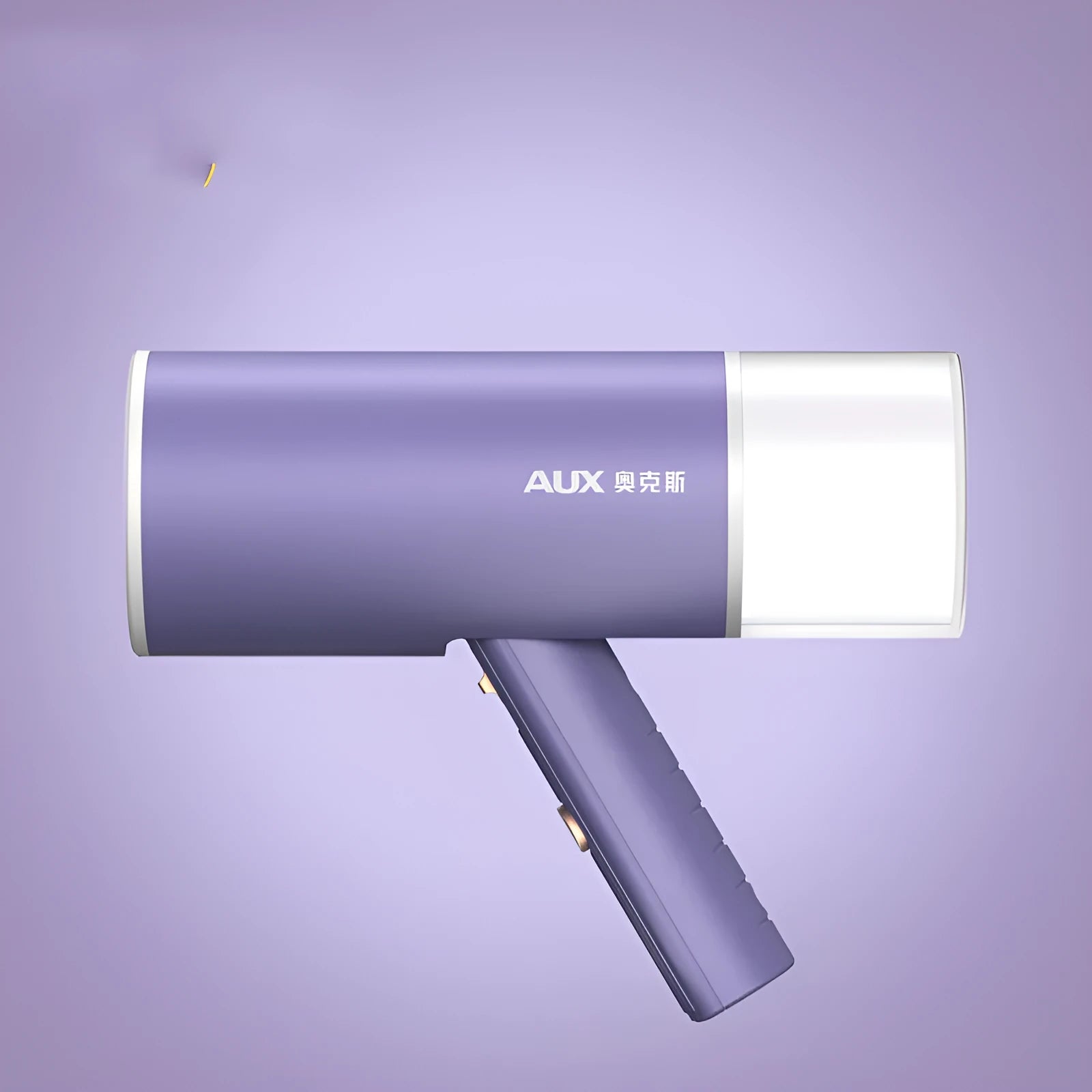 Portable handheld garment steamer in grey lotus root purple colour with foldable design and water reservoir