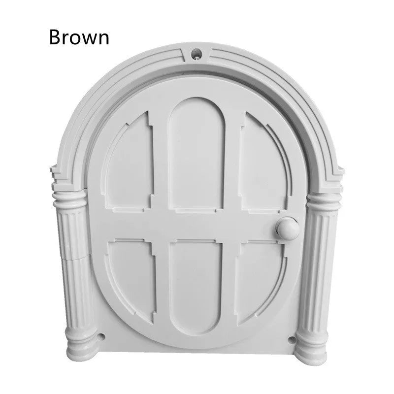 Home Simple plastic pet door with direction control, available in white