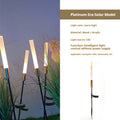Solar outdoor LED plug lawn lamp with stainless steel wheat design in a garden setting, 1100mm height option