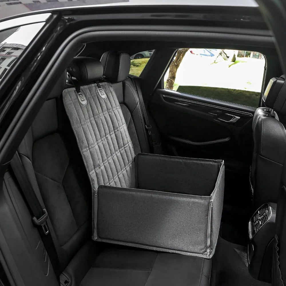 Vehicle-mounted pet mat front row 100x50cm black waterproof scratch-resistant dog car seat protector