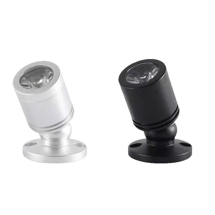Mini Jewelly surface mounted spotlight with aluminium shell, available in 1W or 3W black or silver, 220V display light