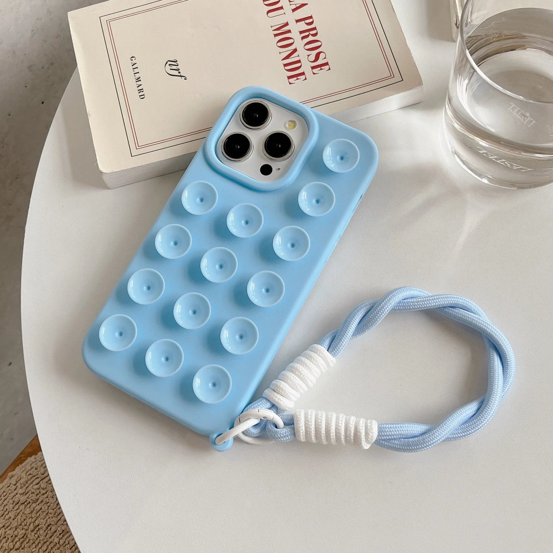 Silicone phone case with suction cup lanyard in RW Black Shell colour for iPhone 13 Pro Max