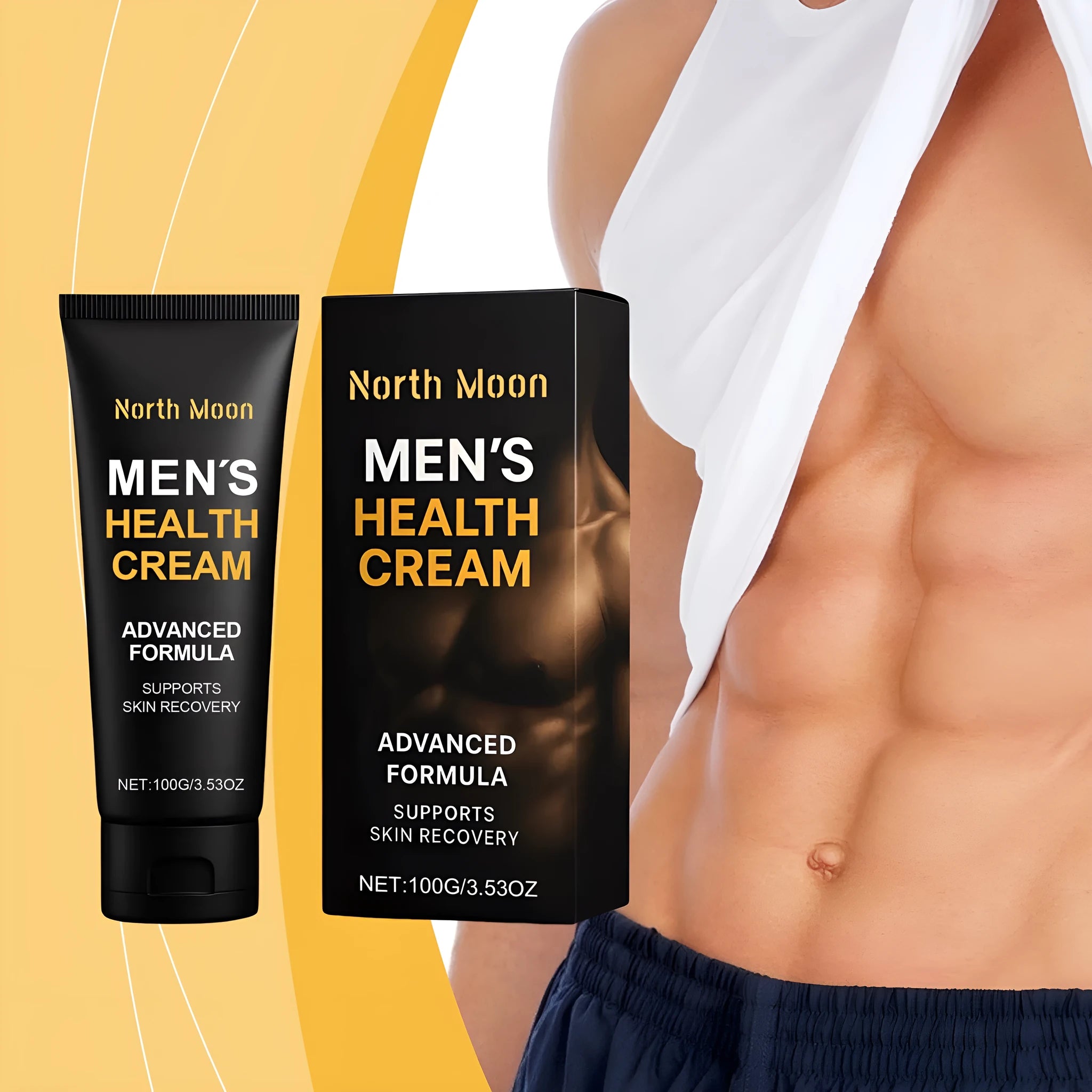 Men's Health Cream 100g tube with mint and ginseng extract for moisturising skin care