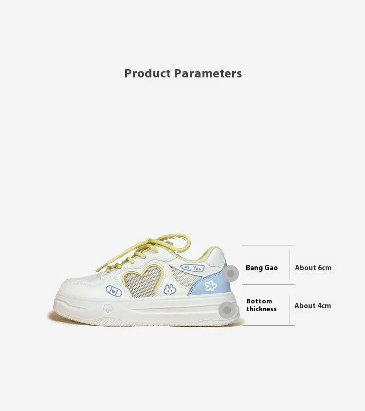 Women's mesh casual sneakers in Meow Rabbit Sea Salt Cheese colour with cross straps and rubber sole