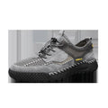 Men's brown suede low-top tennis shoes with elastic band and round toe