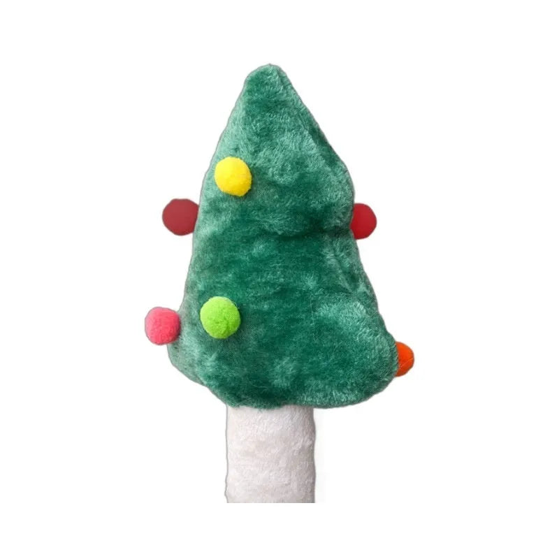 Density plate cat scratching post with integrated toy in Christmas colours