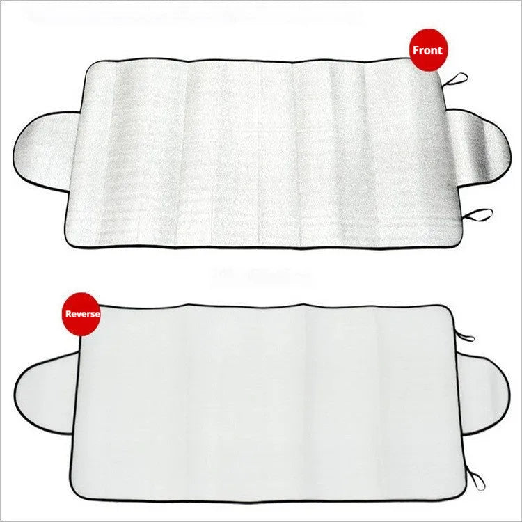 Silver PE foam car snow shield for windscreen winter anti-frost protection, 150x70cm