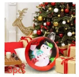 Large 60cm diameter inflatable PVC Christmas decoration ball in bright colours for outdoor use.