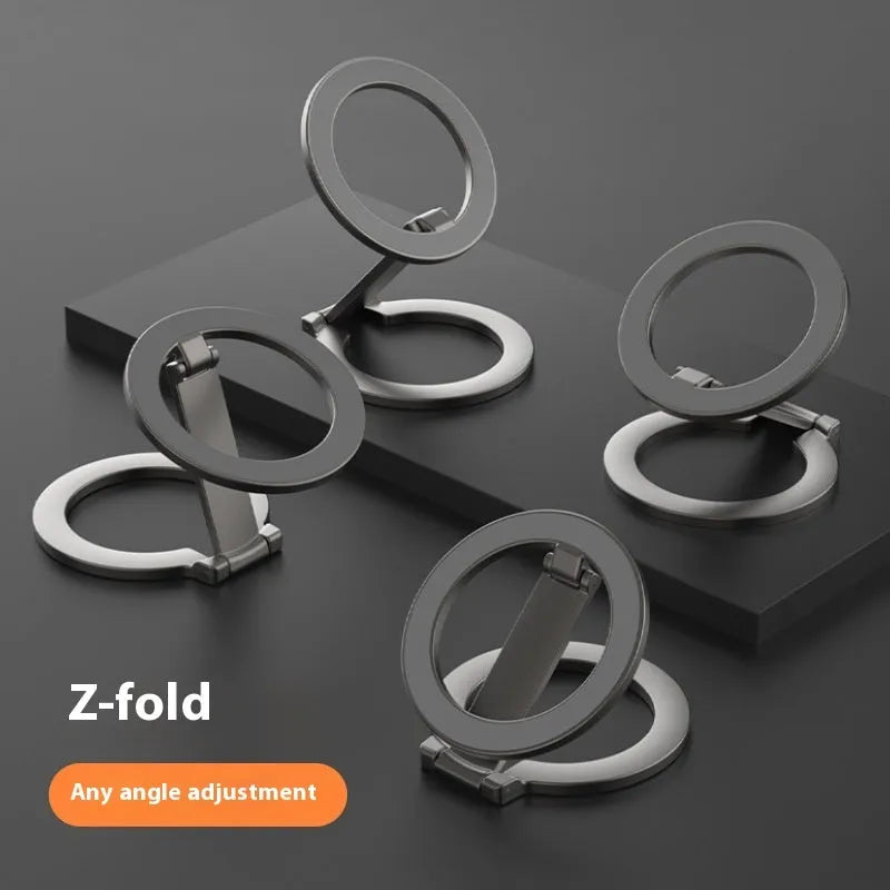 Multi-functional fastened ring desktop stand full metal bracket in black and silver colour options