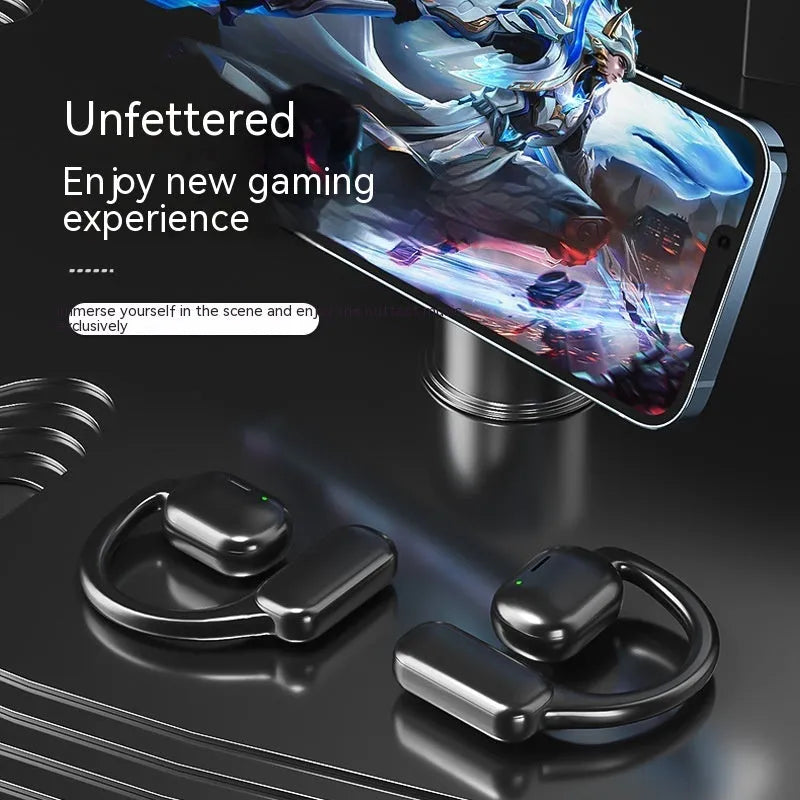 Wireless Bluetooth headset with noise reduction and breathing light in black or milky white