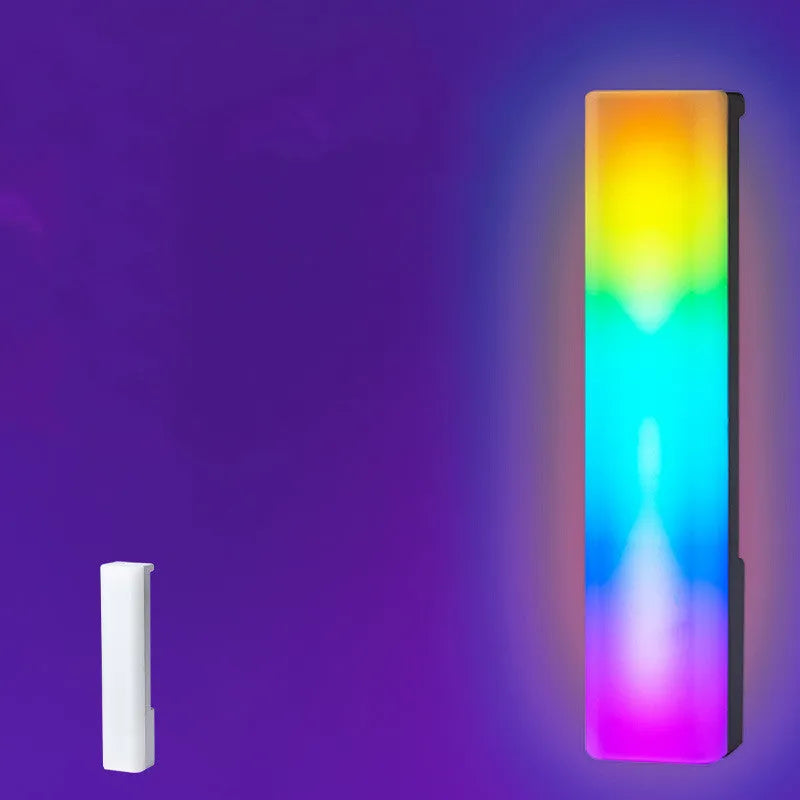 3D RGB music voice-activated rhythm ambiance lamp in black or white with colourful lighting