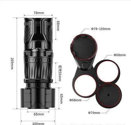 Black adjustable car cup holder with retractable base on a grey background.