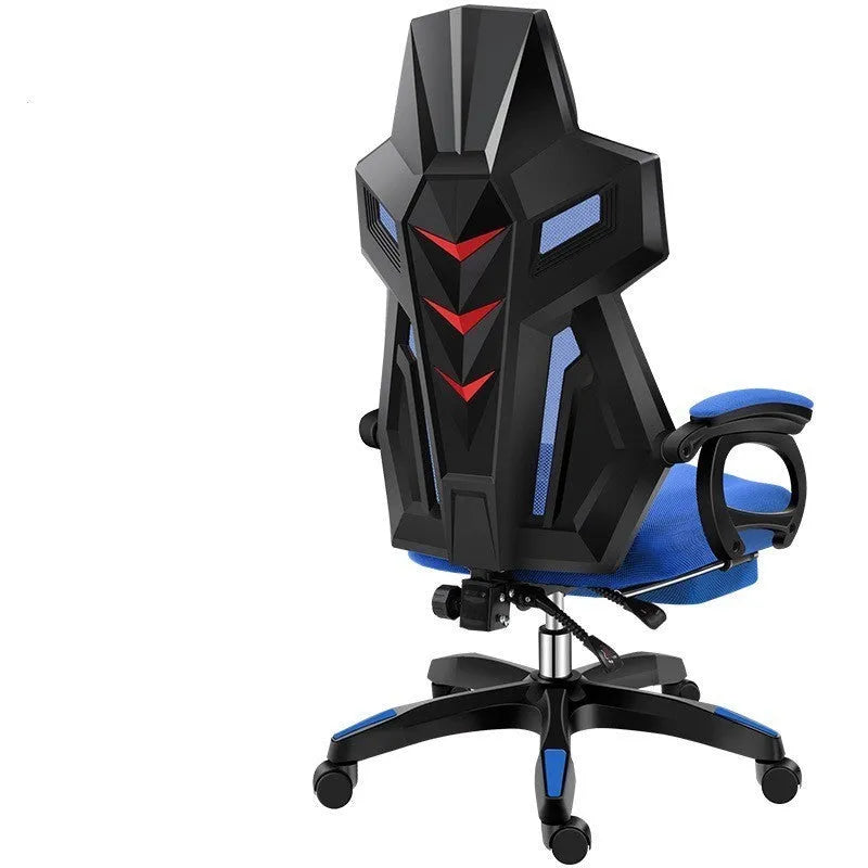 Ergonomic swivel office chair with black frame, mesh backrest, PP frame, and reclining seat