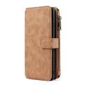 Samsung wallet style phone case with card slots in black, brown, and red, handmade from TPU and PC