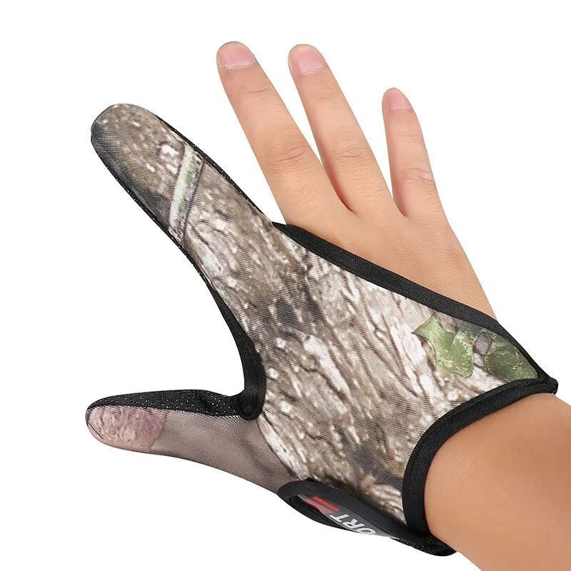 Fishing two finger gloves with microfiber palm and diving cloth back in free size