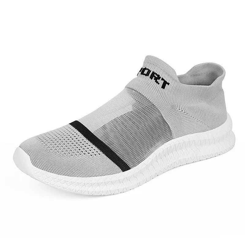 Breathable casual sports sock shoes in multiple colours with Flyknit upper and lace design.