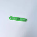 Plastic multi-function opening tool in five colours: black, gray, green, orange, yellow on white background