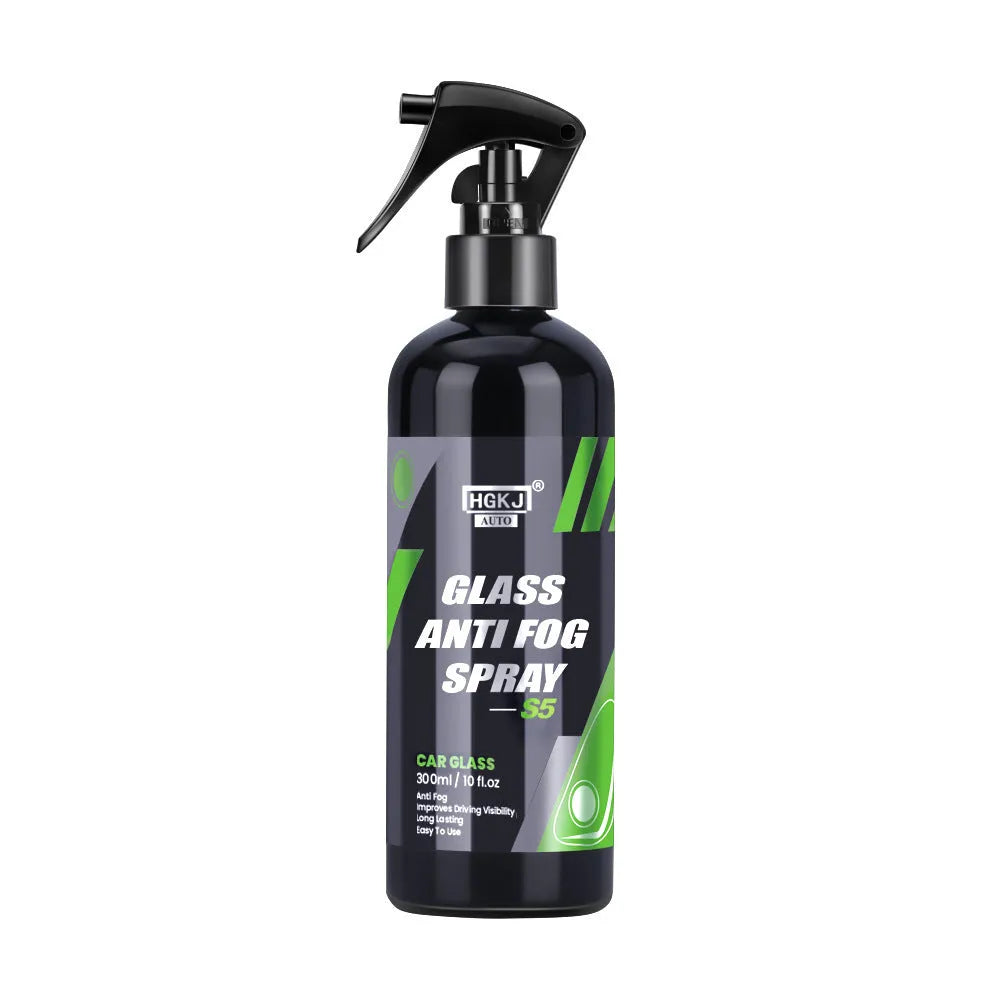 Car glass antifogging spray bottle with nozzle for vehicle windscreen and window condensation prevention
