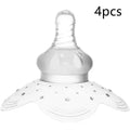 Nursing nipple protectors for breastfeeding mothers in transparent and pink colours