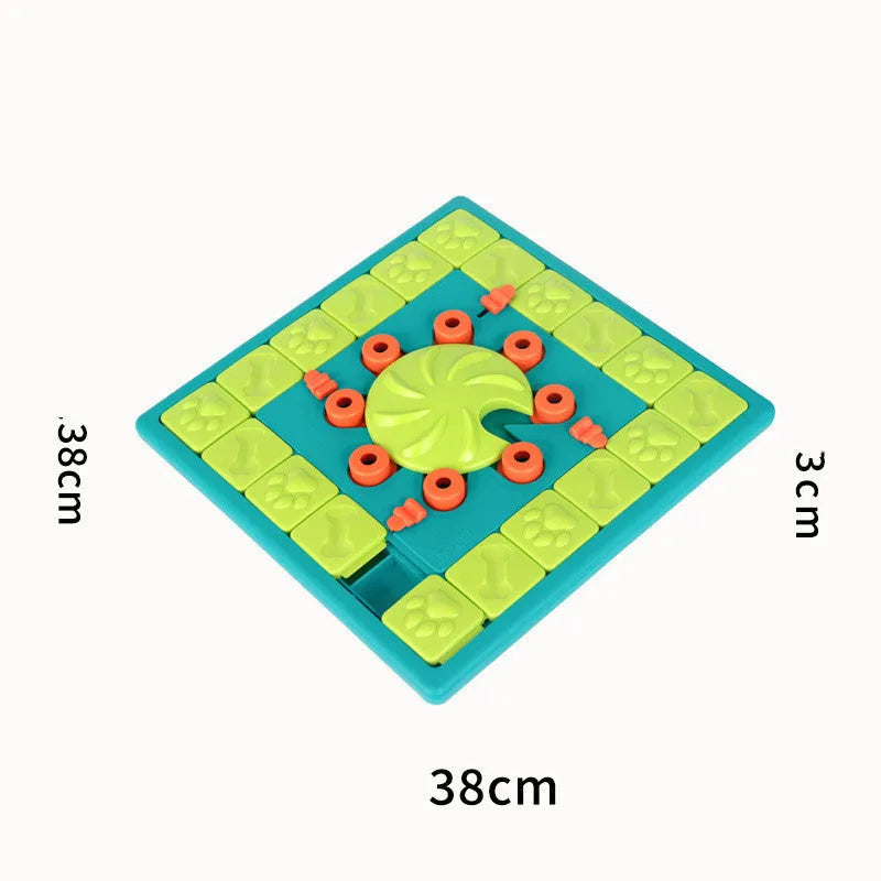 Dog training feeding toy leak feeder in Mahjong Treasure Hunt colour, made of plastic, weight 1.3kg