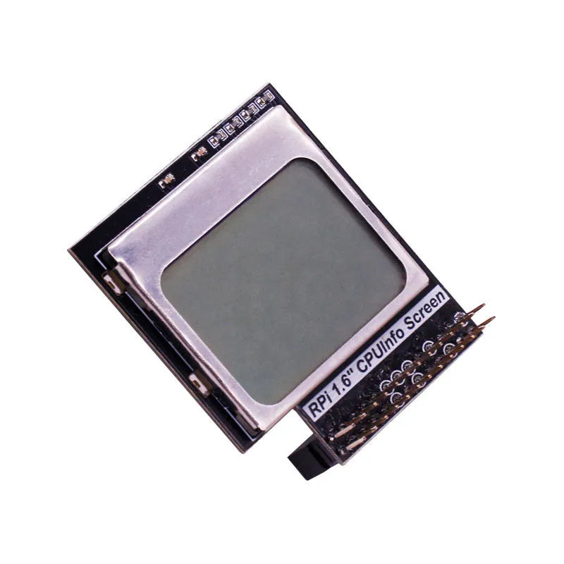 1.6 inch LCD display module for Raspberry Pi showing system CPU information on screen