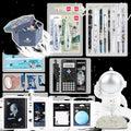 Galaxy exploration stationery gift box with astronaut notebook and hand ledger showing hot stamping and 3D pattern