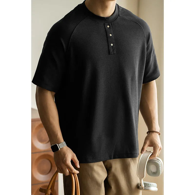 Casual loose pullover top with raglan sleeves in a terry texture fabric, shown in smoky gray colour.