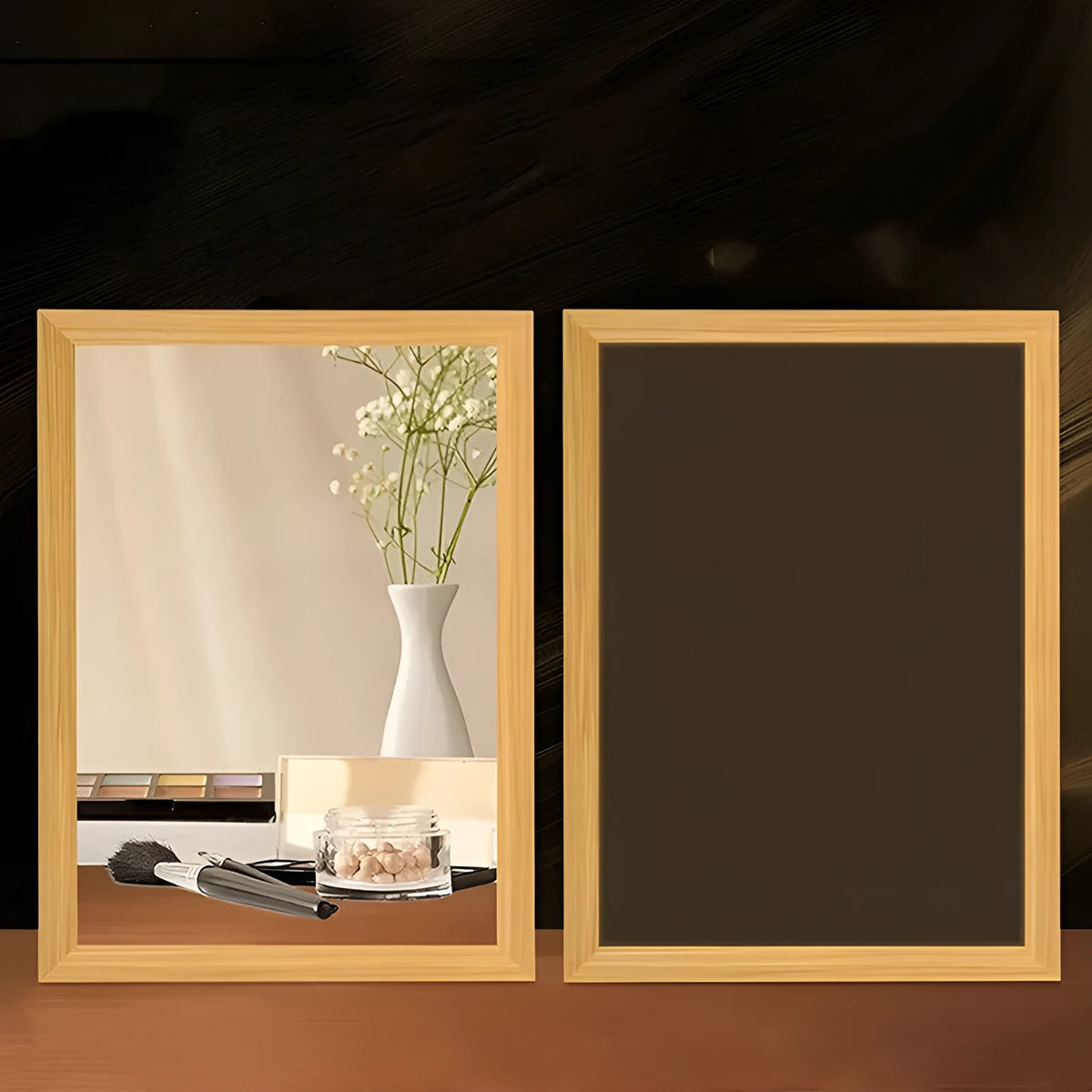 Hand-painted white photo frame 22x17cm with acrylic core and wood-based panel for birthday gift display