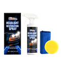 HOMONTH 120ml headlight restoration spray bottle, sponge, and microfiber towel kit.