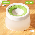 Green PP silicone suspension water bowl for dogs and cats with 600ml capacity