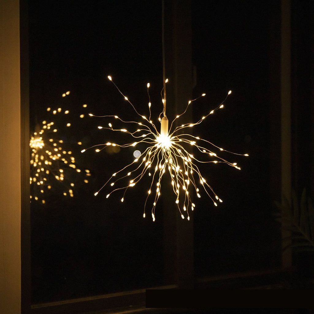 Waterproof dandelion string light with copper wire, remote control, and colour or warm colour options for outdoor holiday decoration