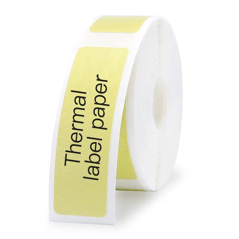 Thermal label paper roll for Jingchen D11 and D110 printers, 12mm width, three proof coating, multiple colour options