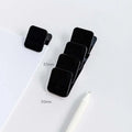 Square plastic photo note holder for polaroids and index cards in white, black, or transparent
